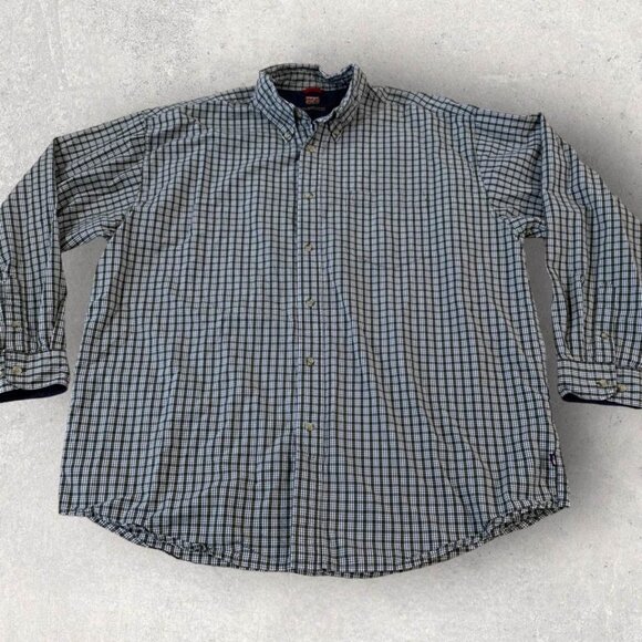 Wrangler Cool River Shirt Men’s Size XL Green Plaid Long Sleeve Button Down - Picture 1 of 5
